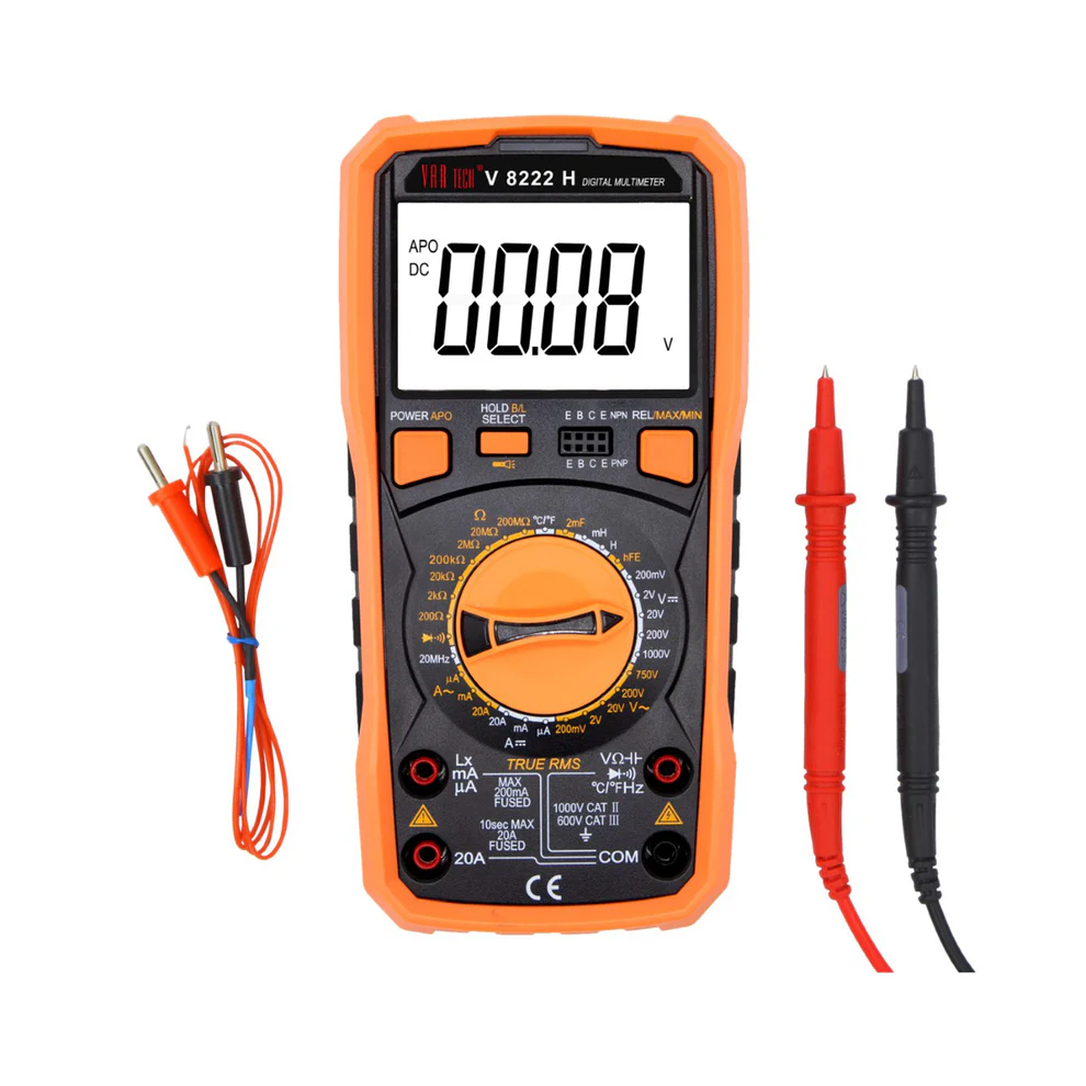 V 8222 H — LCR Digital Multimeter True RMS 1000V DC / 750V AC 20A